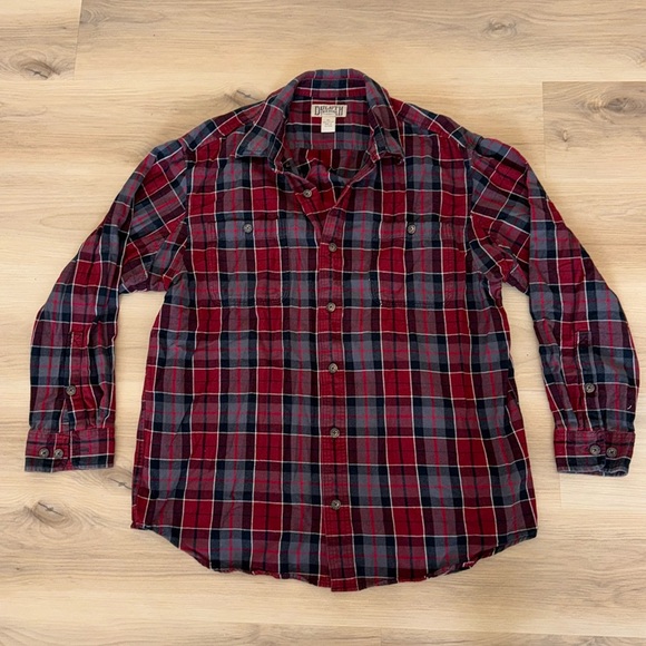Duluth Trading Co Shirt Mens Plaid Button Up Sz L - Picture 1 of 6